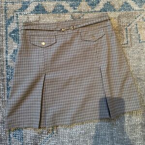 Topshop Classic Pleated Mini Skirt in Brown Glen Plaid